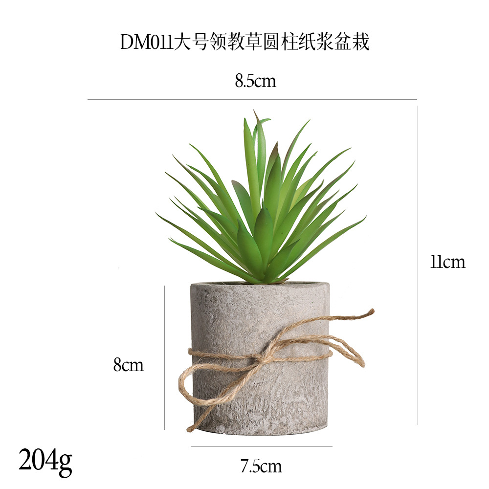Más de 240 combinaciones populares de macetas con plantas verdes artificiales, decoraciones para el hogar, flores artificiales, bonsáis cilíndricos de pulpa de papel.