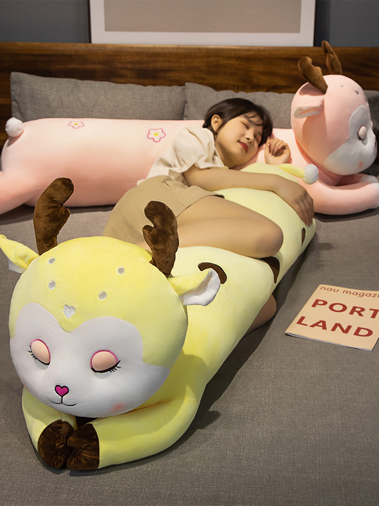 Miente ciervos muñeca de peluche de juguete almohada chica dormir cama muñeca Linda super suave grande lindo