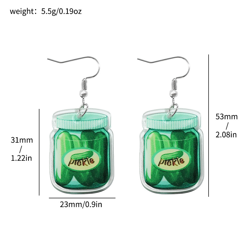1 Pair Quantity Outdoor, Shopping Occasion 1 Pair Cute Geometric Vegetable Arylic Drop Earrings