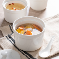 陶瓷隔水炖盅小号（240ml）+汤勺两件套