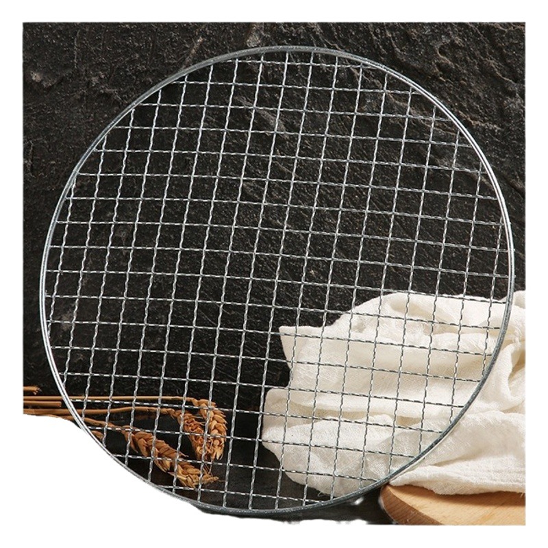 Round Barbecue Grill Mesh Korean-Style Round Barbecue Grill Outdoor Picnic Flower-Shaped Barbecue Grill Wholesale