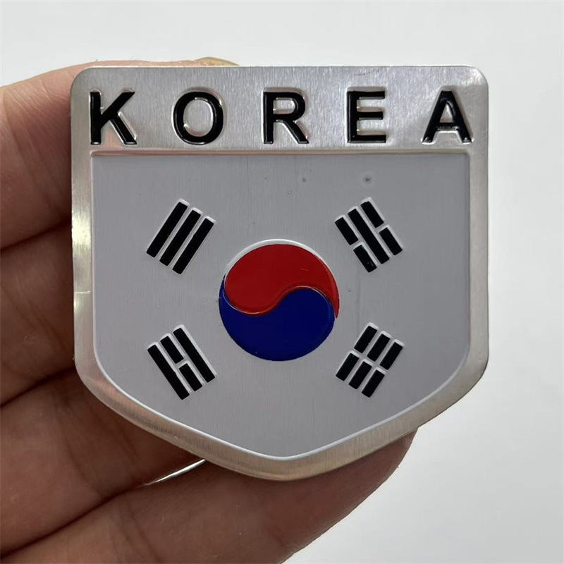 厂家现货批发车贴 金属铝合金国旗车贴 汽车改装装饰贴 车身贴标|undefined