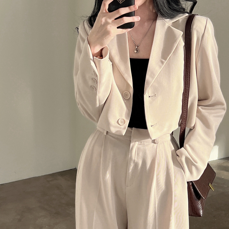 in stock chic ~ new Korean version of loose casual western style suit coat women's suit pants two-piece suit
