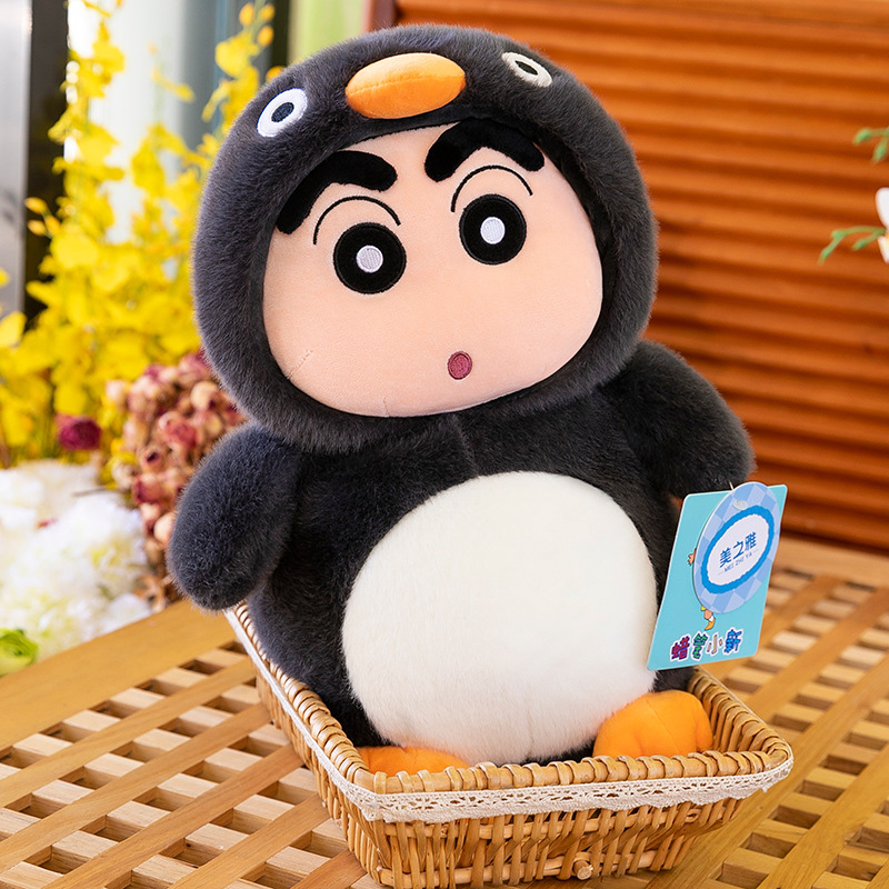 Nuevo y auténtico lápiz de disfraz pequeño nuevo muñeco lindo pingüino pequeño nuevo juguete de peluche muñeca regalo de cumpleaños