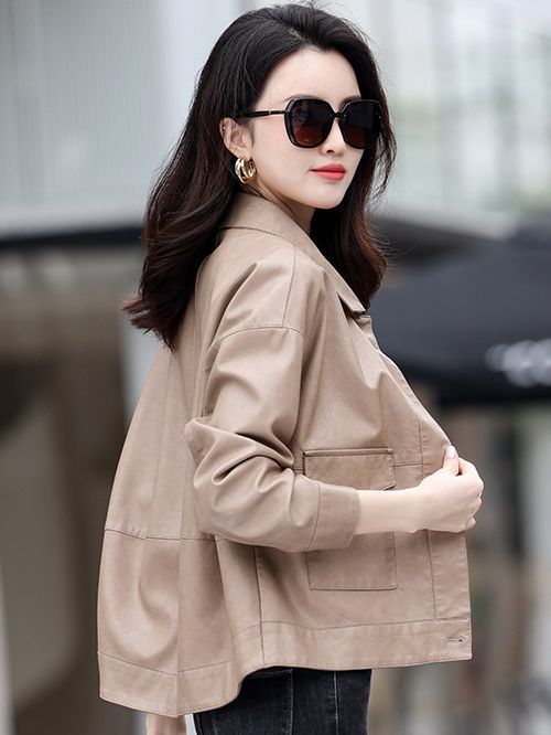 D3605 1520K ÁO DA NỮ HEFTDTH MÙA XUÂN THU ĐÔNG PHỤC CỔ CỔ ĐIỂN THỜI TRANG NỮ G04 SẢN PHẨM MỚI