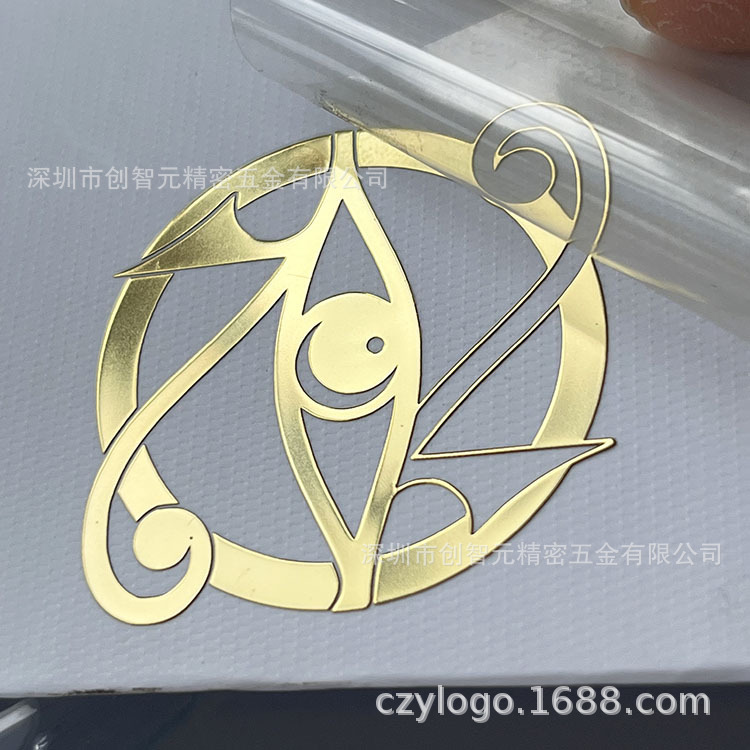 金属电铸电镀一撕可贴标签 UV丝印透明塑胶标签不干胶烫金烫银贴