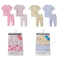 Детская одежда Carter's Iove, новинка от производителя Carter's Iove, весенне-летняя одежда для мужчин и женщин, футболки с короткими рукавами + брюки с длинными рукавами, комплект из 4 предметов