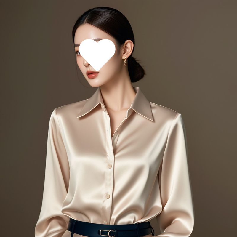 秋季新款高级感职业缎面紫色衬衫女长袖正装时尚通勤气质衬衣白色|undefined