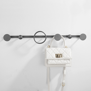 Light Luxury Gun Grey All Copper Bathroom Towel Hook Wall Rai Hook Bathroom Door Entry Shoe Cabinet Hallway Clothes Hook
