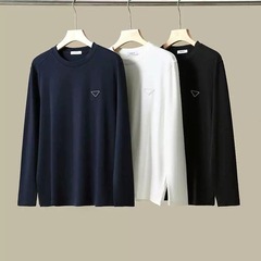 手触りがいいです。柔らかいペンダント! メンズ春の快適で繊細なカジュアルな長袖tシャツのファッション