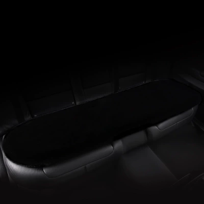 Wool pad | Seat Cushion Single Piece Square Cushion - black-rear-bench-seat