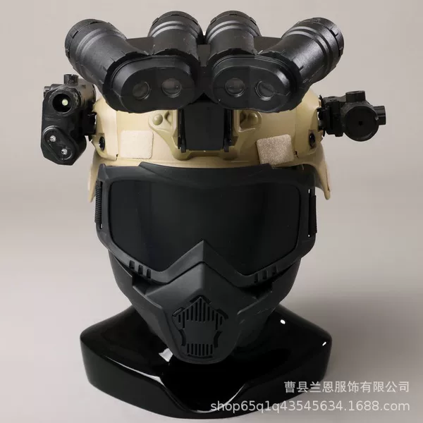 Binocular Four-Eye Tactical Children's Helmet Outdoor Protective Military Equipment Telescope Night Vision Device Model Tactical Gear