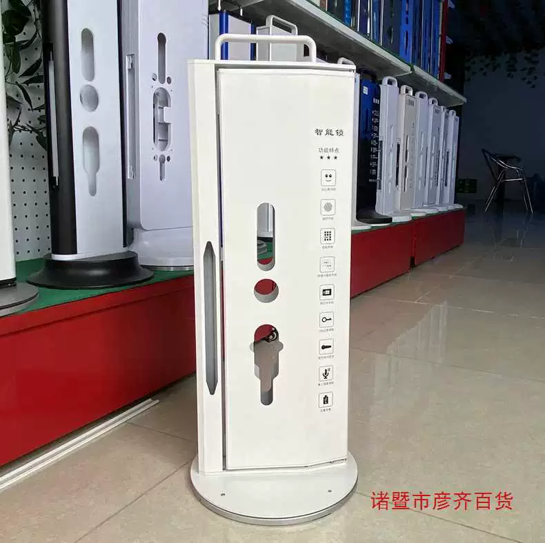 Открытая выставочная стойка с имитацией двери и дверной рамы, вращающаяся стойка с замком из алюминиевого сплава