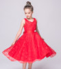 Evening dress, girl's skirt, lace suit, European style, children's clothing