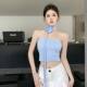 Summer Hot Girl Style High-grade Three-dimensional Flower Scarf Elastic Slim Strapless Vest Women's Strapless Top