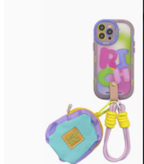 Blooming Rosa verde RICA carta de Apple 15ProMax clip trasero cordón 13/14 caja del teléfono para Huawei M50 suave