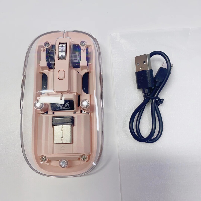 Transparent Shell mouse high-looking type-c charging mute office typing laptop wireless Bluetooth mouse Transparent Shell mouse high-looking type-c charging mute office typing laptop wireless Bluetooth mouse