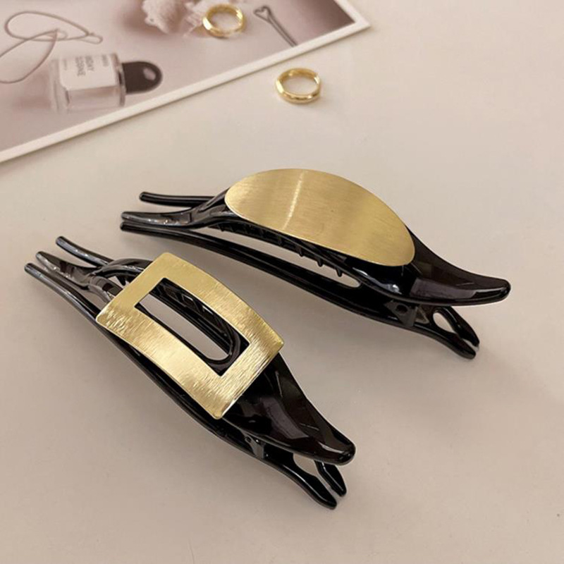 Streetwear Color Block Plastic Metal Hair Clip display picture 3