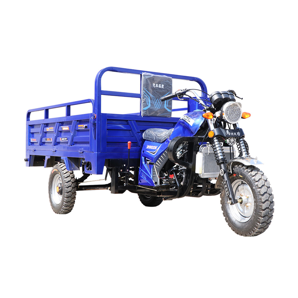 Africa's best-selling cross-border factory three-wheeled fuel-powered motorcycle, powerful gasoline three-wheeler, self-unloading dump truck, five-wheeled vehicle