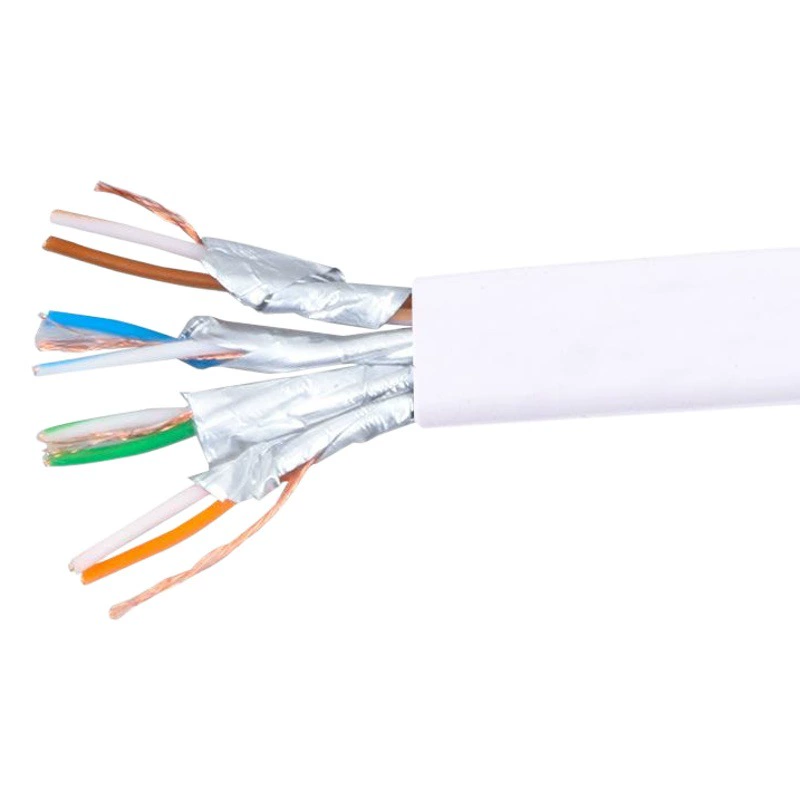 Производители поставляют плоский сетевой кабель класса 7 CAT7 класс 10 гигабит бескислородный медный экранированный Готовый кабель широкополосная перемычка