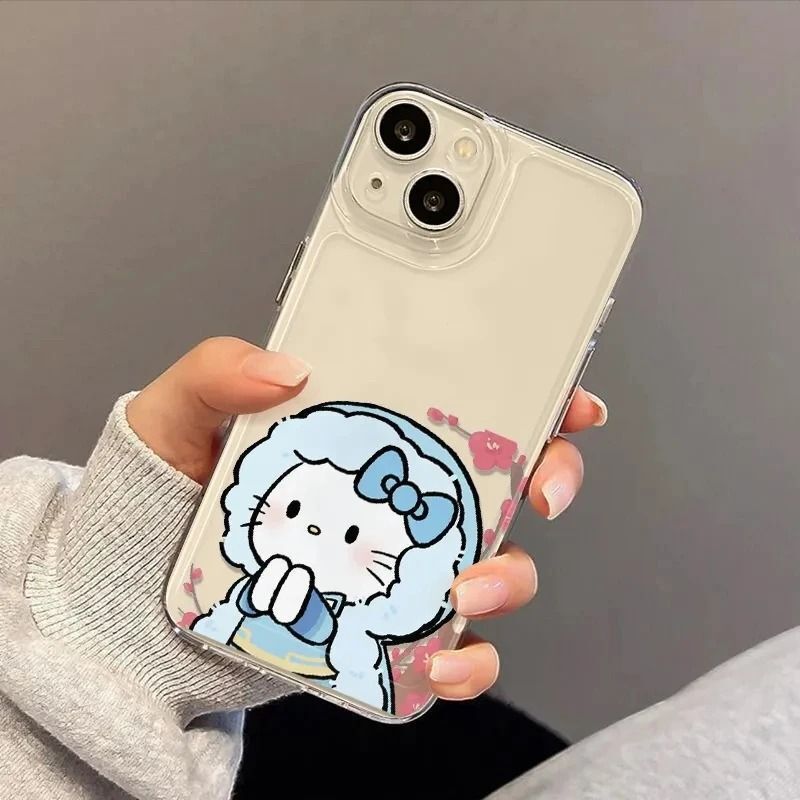 Blue Cape Kt Suitable for Apple 17Promax Mobile Phone Case Iphone16 Cartoon 15 Cute 14 Soft Case 13 Transparent
