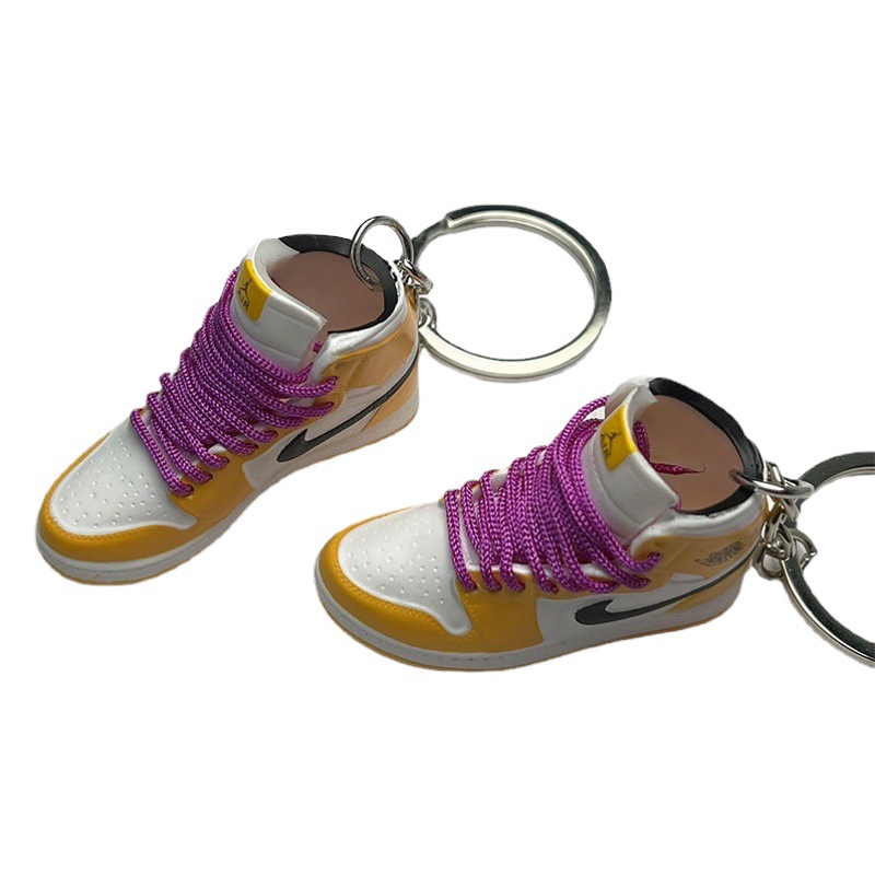 AJ tridimensional zapatos de baloncesto llavero modelo de zapato 3D pareja bolsa colgante accesorios llave del coche colgando adornos al por mayor