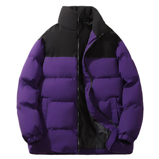 2023 new winter cardigan stand collar warm windproof waterproof bread clothing lovers sports outdoor cotton-padded jacket