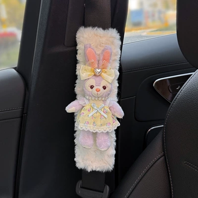 Seat belt shoulder pad: car interiors, a pair for - sweet-facespring-outing-lulu-white-shoulder-pads