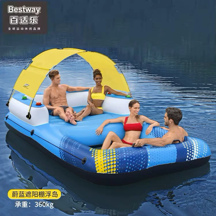 Оригинальная Authentic Bestway навес водяной плавучий остров лаунж- chair плавучий косяк кровать для отдыха плавучая кровать, отдых, плавание 43645