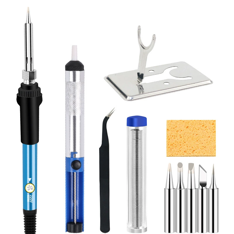 Паяльник с трансграничным контролем температуры 60 Вт внутреннее Отопление бытовой электронный сварочный инструмент для ремонта Электрический паяльник с постоянной температурой костюм V