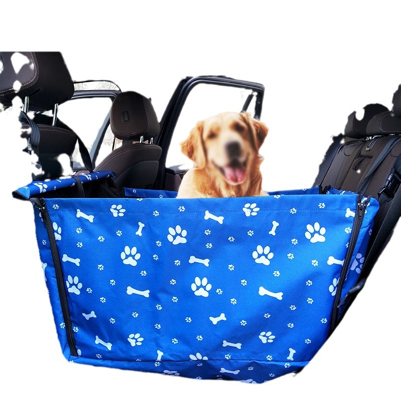 Transfronteriza Amazon alfombra de coche para mascotas bolsa de coche impermeable para mascotas perro colgante bolsa de doble capa mochila de perro mascota