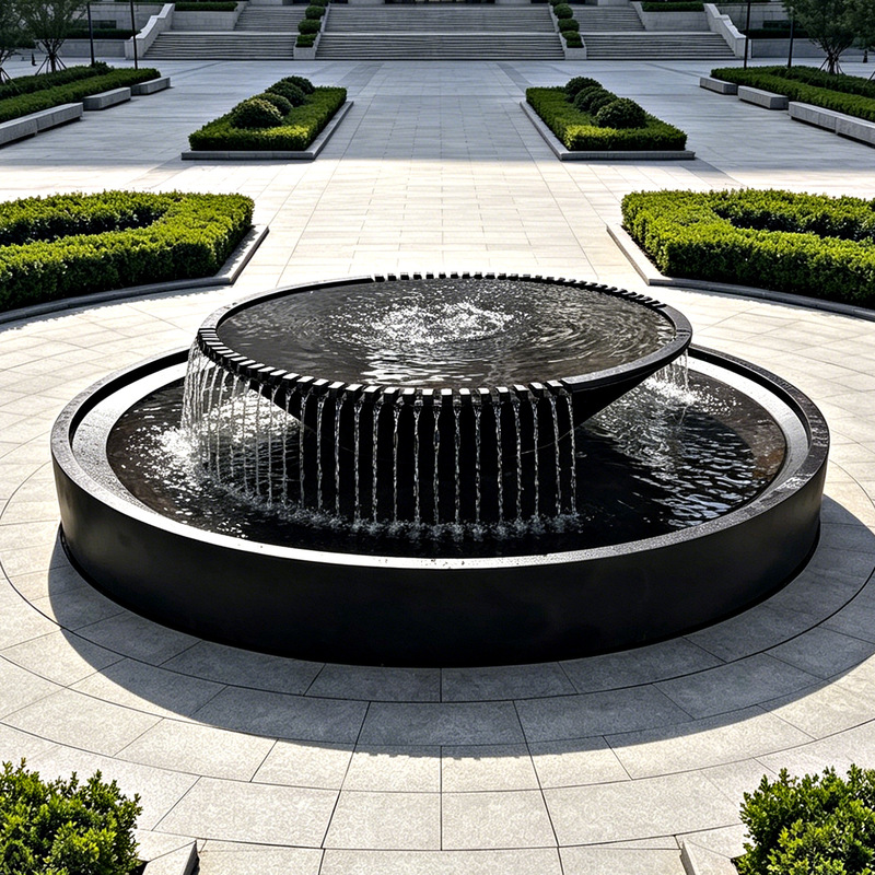 Customized Stainless Steel Landscape Water Pool with Circulating Water, Courtyard Waterfall Water Feature, Community Outdoor Finished Water Feature Pool Customized Stainless Steel Landscape Water Pool with Circulating Water, Courtyard Waterfall Water Feature, Community Outdoor Finished Water Feature Pool