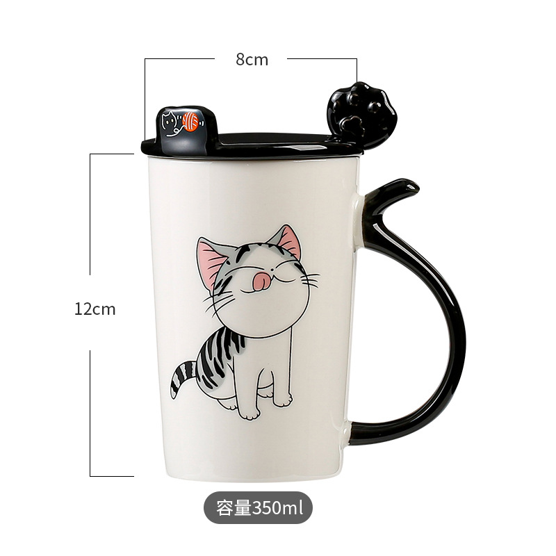 Lindo Gatito taza creativa de dibujos animados Taza de cerámica de la Oficina taza de agua formulación LOGOTIPO transfronterizo centro comercial supermercado