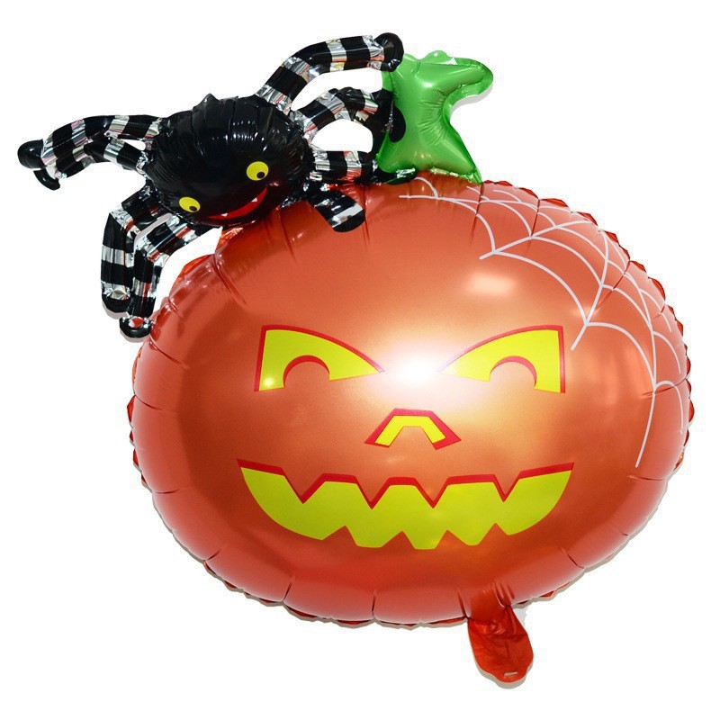 Globo de película de aluminio de Halloween nuevo tema de bruja de dibujos animados calabaza fiesta de Halloween diseño de globos en forma de fantasma