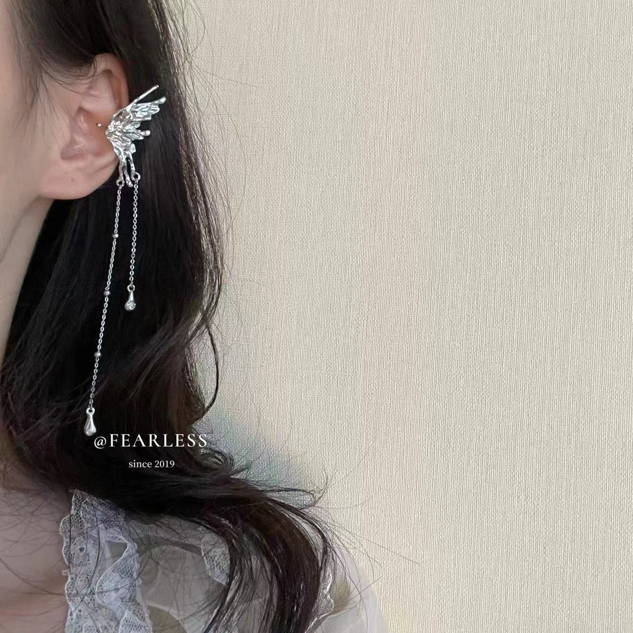 Super Fairy Ear Butterfly Female Niche High-End Elegant Ear Super Fairy Elf