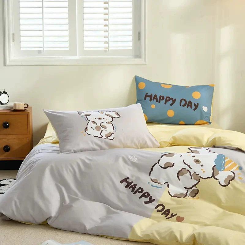 Детский комплект постельного белья Bluebird Cotton - 4 предмета, размер 1.8 м/1.5 м, яркие рисунки для учащихся начальной школы