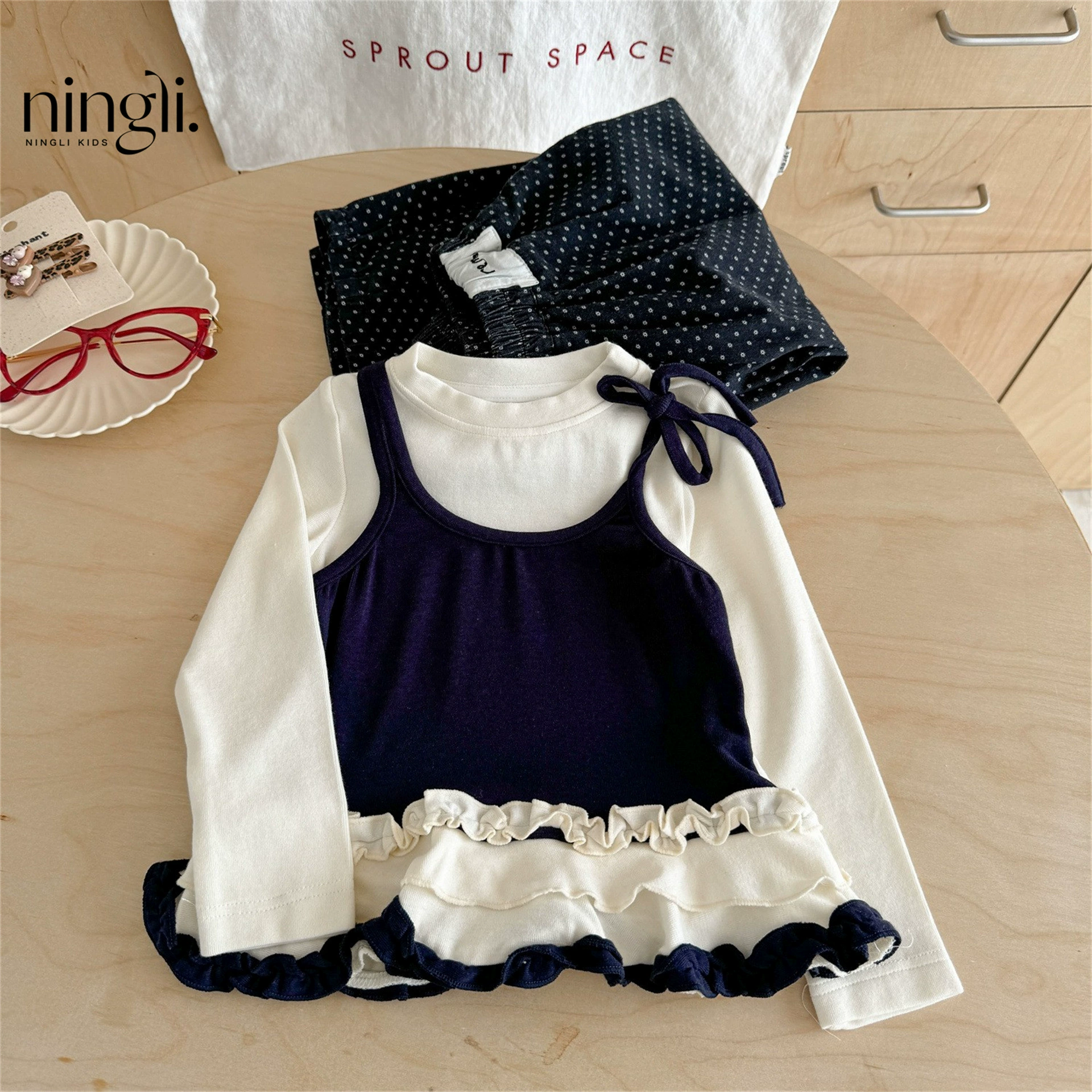 柠里 Cute autumn set, children's thermal underwear