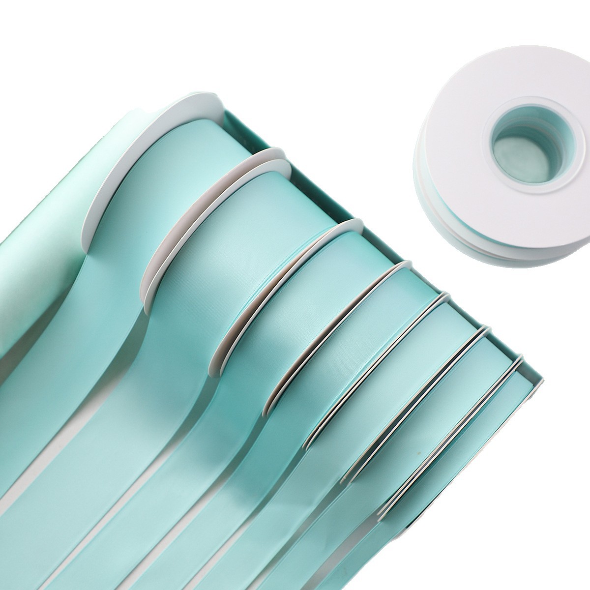 Serie de siete colores cordier azul menta de alta textura ramo de flores de cinta de color sólido cinta de regalo embalaje florista decoración