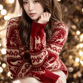 今年流行的漂亮毛衣女2024冬季新款设计感小众慵懒感针织衫上衣厚