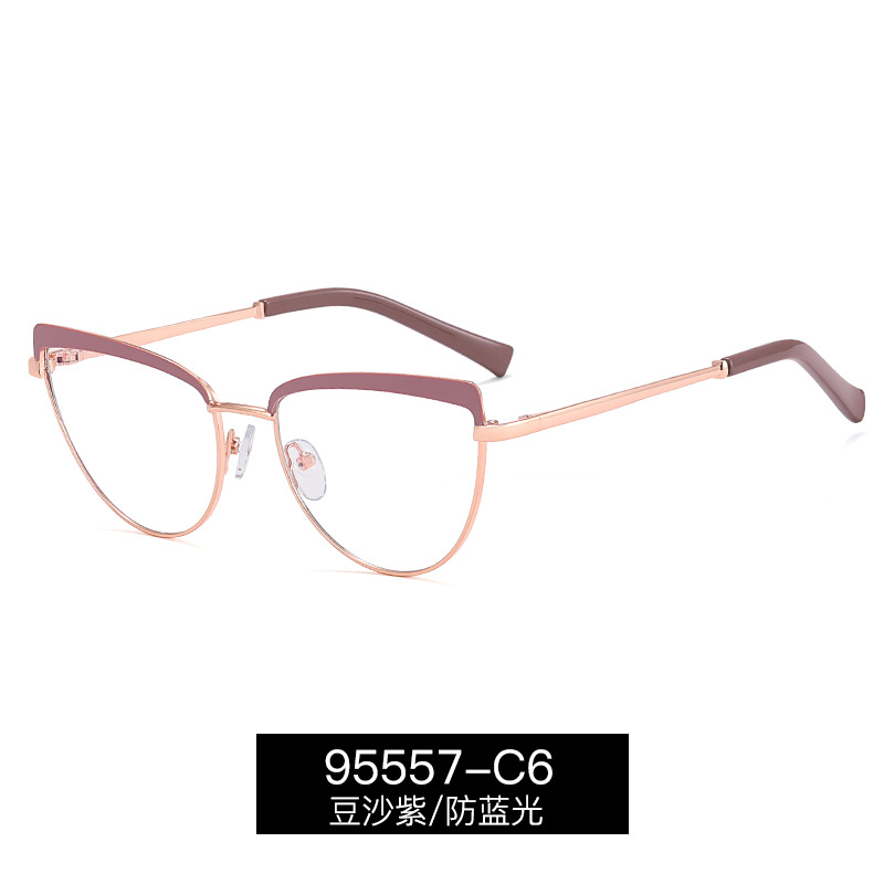95557 nuevo anti-azul gafas de luz unisex gafas de ordenador Retro de metal gafas lisas gafas de Marco