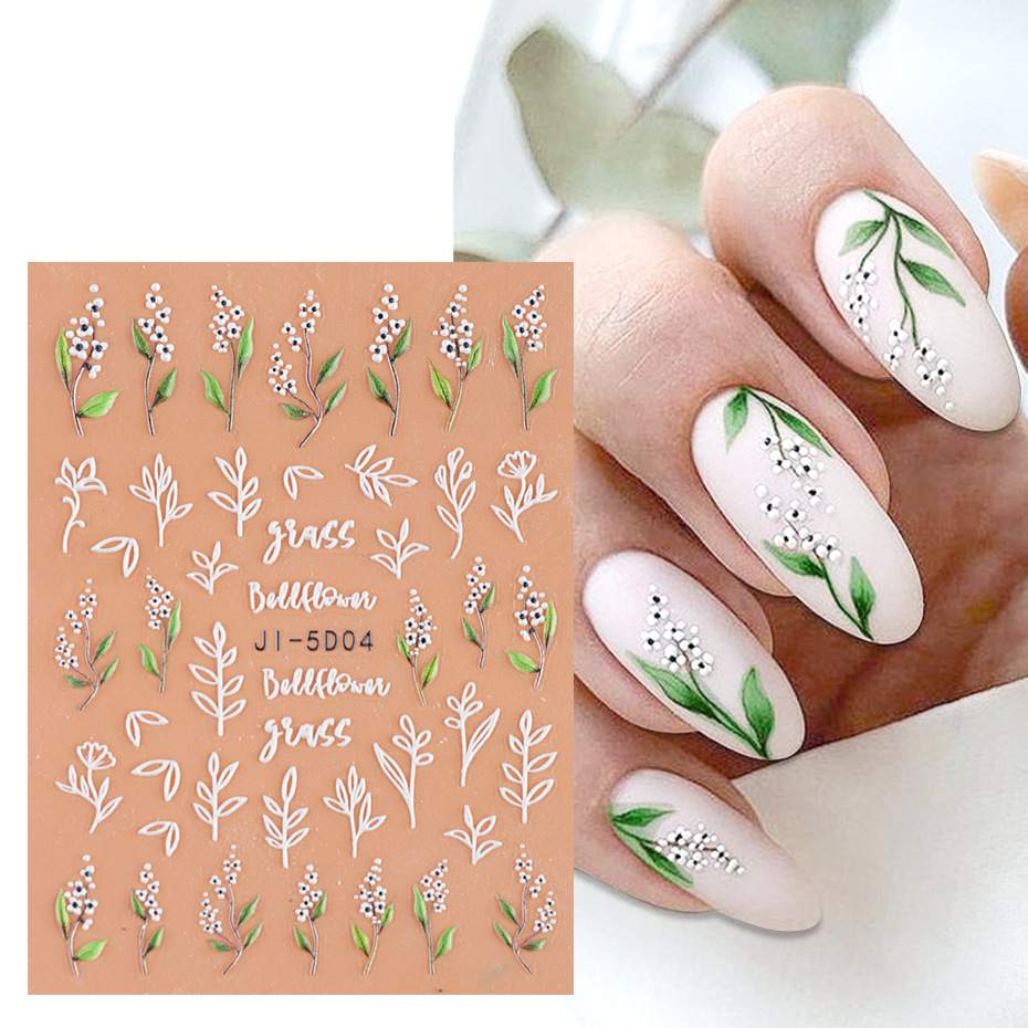three dimensional adhesive white fresh sticker