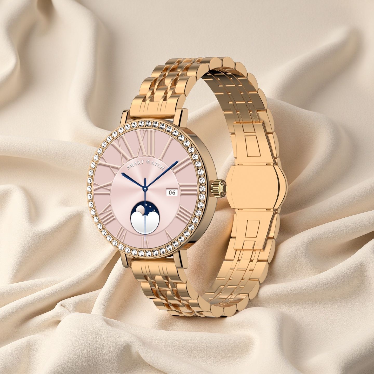 Hd36 Women's Diamond-Encrusted Bluetooth Heart Rate Monitoring Women's Smart Watch Women Smart Watch