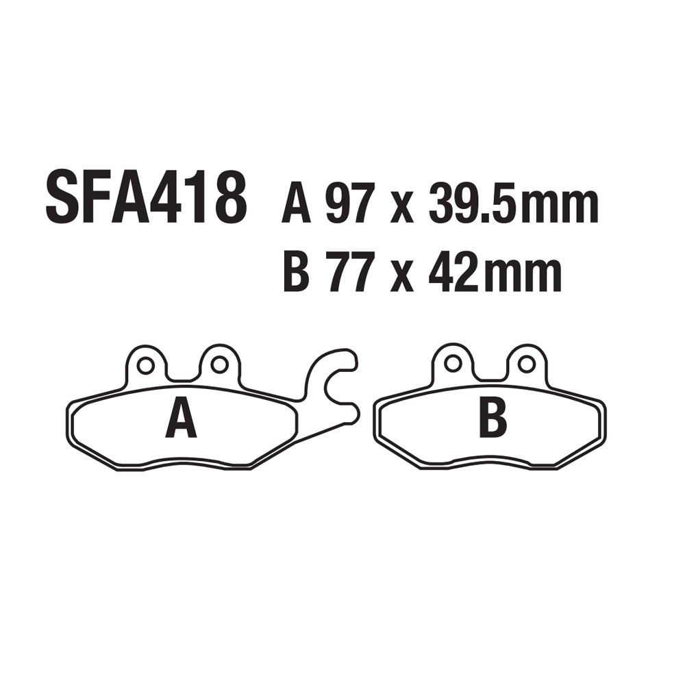 Pastillas de freno de disco de motocicleta Pastillas de freno de disco Piel de freno FA418 Piaggio GTS300