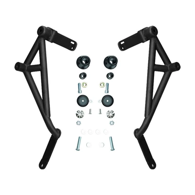 Applicable to Qianjiang QJ race 150 bumper reinforced anti-Fall head QJMOTOR race 150 bumper modification accessories (Motorcycle bumper) - black-carbon-steel-reinforced-bumper