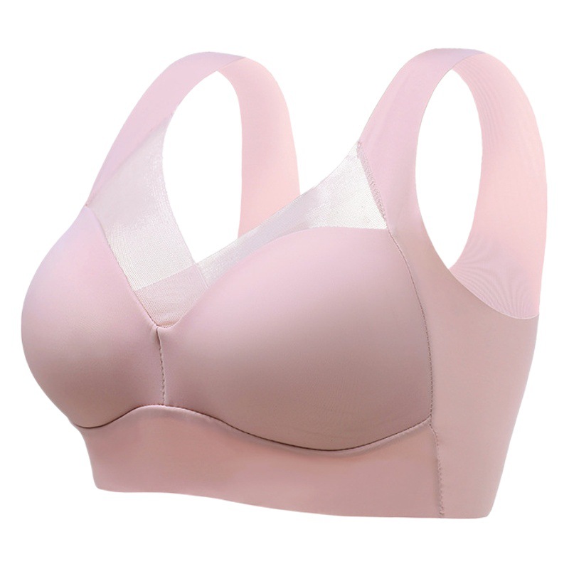 Una sola pieza de La Copa fija belleza espalda ropa interior sin costuras inalámbrico anti-exposición sujetador para las mujeres empujar hacia arriba Chaleco de sueño cómodo para las mujeres
