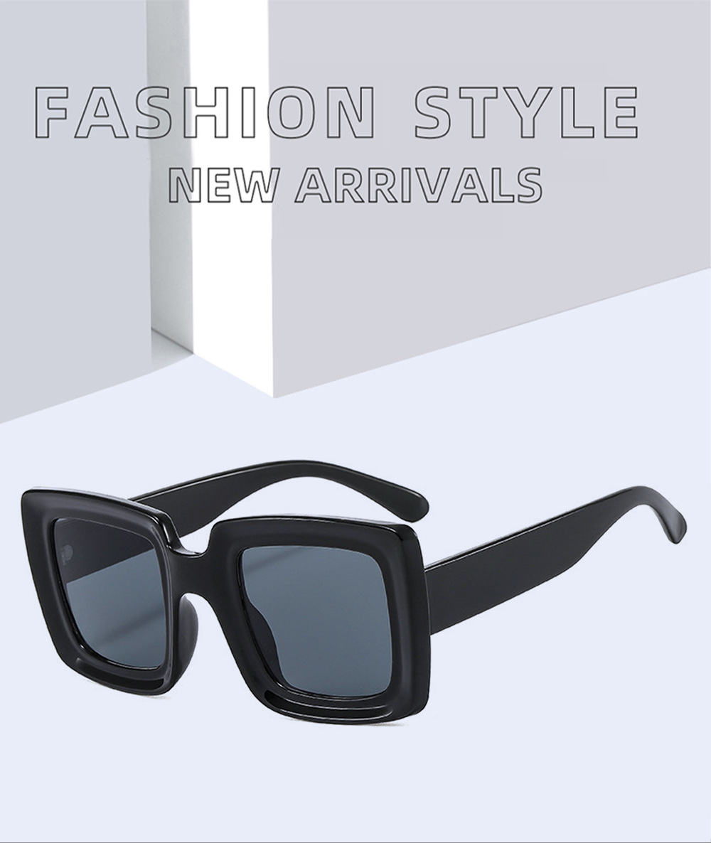 Exaggerated Solid Color Pc Square Full Frame Men's Sunglasses display picture 1