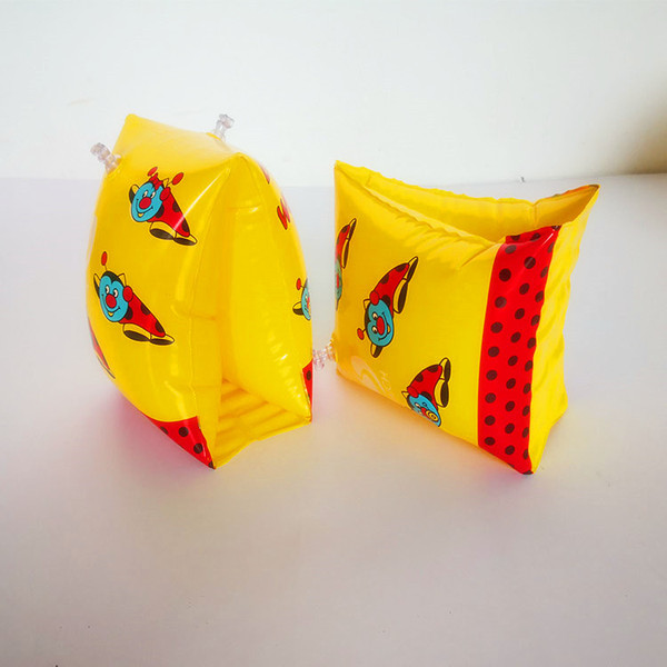 Inflatable cartoon water yellow swimming ring PVC