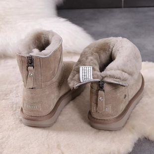 Northeast snow boots women's fleece-lined thickened 2024 new winter non-slip warm snow cotton thick-soled cotton shoes women's shoes