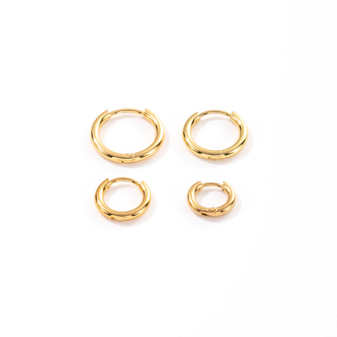Fashionable golden brand earrings stainless steel