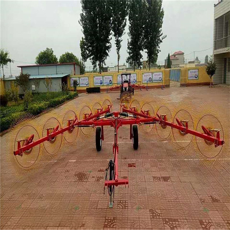 拖拉机后置式指盘搂草机 9G秸秆小麦圆盘搂草机 农业牧草搂拾机